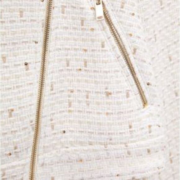 ZARA ZIPPERED TEXTURED JACKET ECRU - Picture 9 of 10